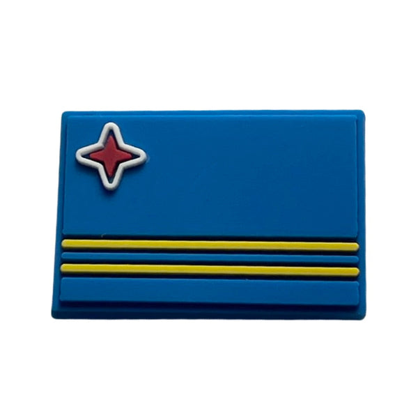 Aruba Flag Shoe Charm - CaribeHeart Aruba